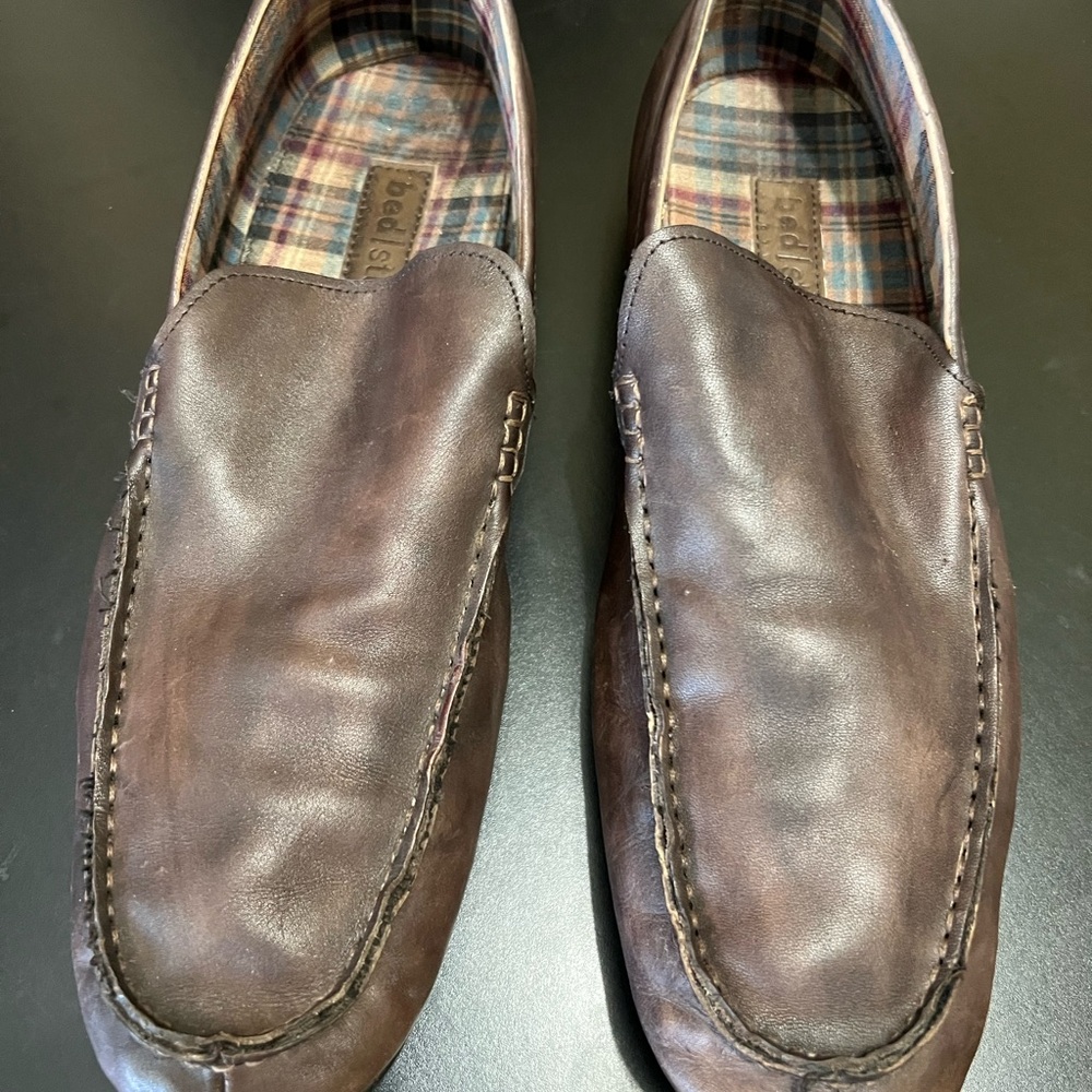Bed Stu Brown Leather Casual Slip-Ons